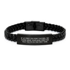 Funny Band Director Gifts from Friends for Men - Interlaced Leather Bracelet, Christmas Unique Presents for Him from Family