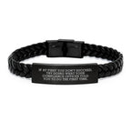 Funny Compliance Officer Christmas Unique Gifts from Men for Compliance Officers Interlaced Leather Bracelet