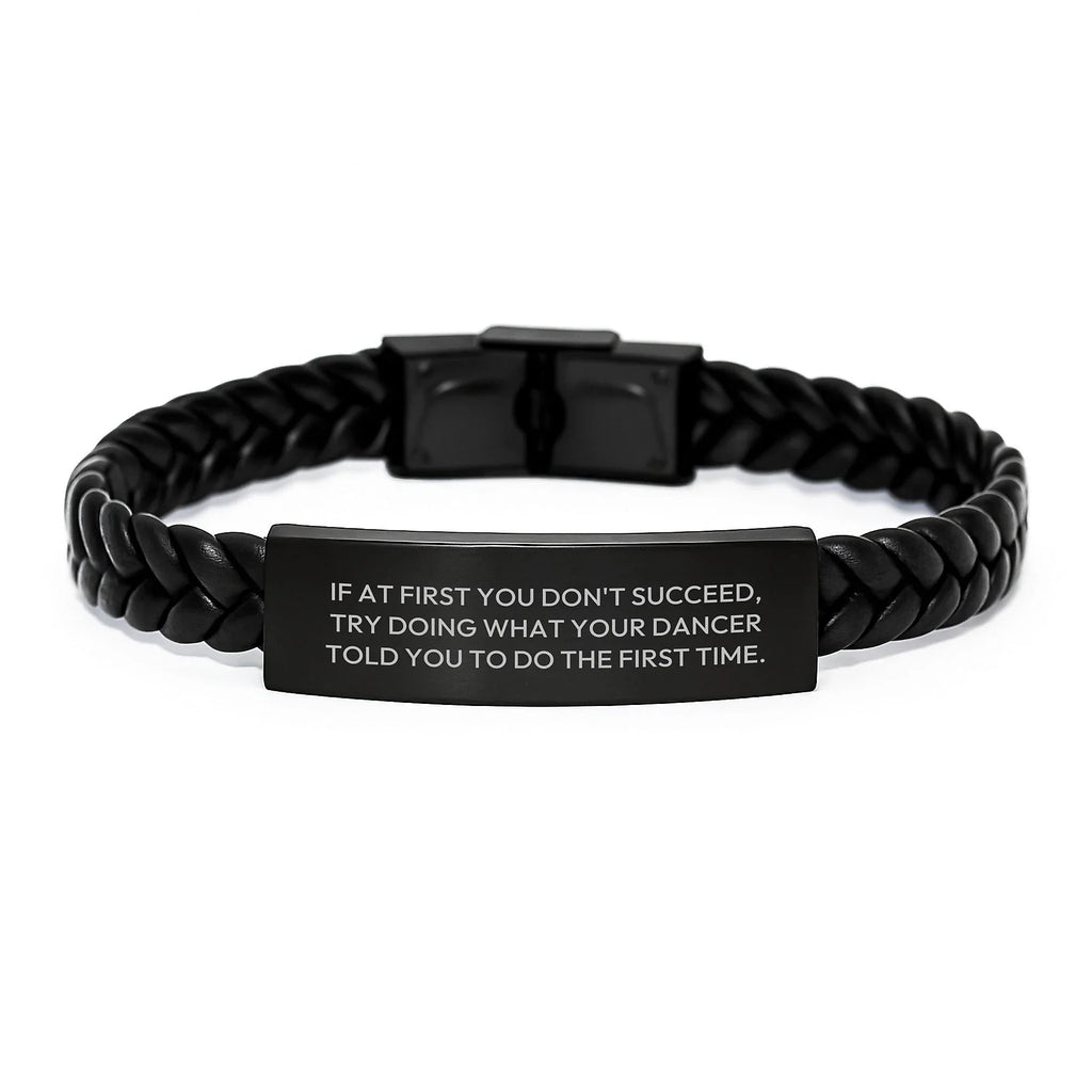 Funny Dancer Gifts from Friends Unique Interlaced Leather Bracelet for Dancer Christmas Unique Gifts