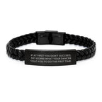 Funny Dancer Gifts from Friends Unique Interlaced Leather Bracelet for Dancer Christmas Unique Gifts