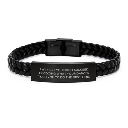 Funny Dancer Gifts from Friends Unique Interlaced Leather Bracelet for Dancer Christmas Unique Gifts - Image 1