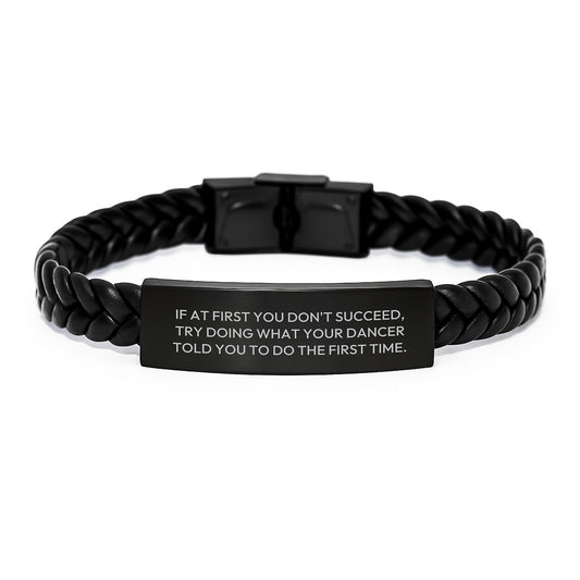 Funny Dancer Gifts from Friends Unique Interlaced Leather Bracelet for Dancer Christmas Unique Gifts - Image 1