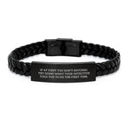 Detective Style Interlaced Leather Bracelet, Funny Quote Gifts for Detective, Christmas Unique Gifts from Friends, Gifts for Detective