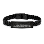 Funny Doctor Gifts Interlaced Leather Bracelet Stainless Steel Christmas Unique Presents from Men to Friends Family Coworkers