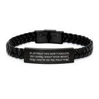 Funny Model Gifts, Christmas Unique Interlaced Leather Bracelets for Men, Women, Friends, and Family, Model Inspired Interlaced Leather Straps, Funny Quote Model