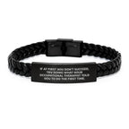 Funny Occupational Therapist Gifts from Friends for Men - Interlaced Leather Bracelet with Quote - Christmas Unique Presents