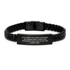 Vice President Funny Quote Interlaced Leather Bracelet Gifts from Friends for Men Graduation Unique