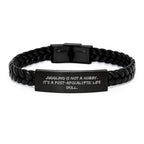 Funny Juggling Quotes Interlaced Leather Bracelet Gifts for Juggling Enthusiasts Men Women Family Friends Christmas Unique Presents from Loved Ones