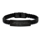 Juggling Enthusiasts' Humorous Gift, Interlaced Leather Bracelet for Men, from Friends, 'Juggling Started Out As A Harmless Hobby...'