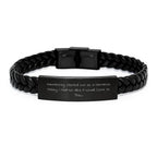 Funny Volunteering Gifts from Men to Friends, Christmas Unique Interlaced Leather Bracelet for Volunteers Started Out As A Harmless Hobby.