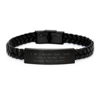 Funny Barber Gifts from Men - Unique Christmas Unique Gifts for Barber Dad - Interlaced Leather Bracelet for Men