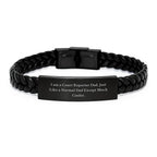 Court Reporter Dad Gifts, Interlaced Leather Bracelets, Funny Quote, Christmas Unique Presents for Men, Fathers Day Ideas, Court Reporter, Court Reporter Accessories