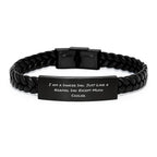 Dancer Dad Gifts, Interlaced Leather Bracelet for Men, Funny Dads Just Like You, Unique Christmas Memorable Presents for Him