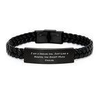 Funny Dealer Gifts from Dad - Interlaced Leather Bracelet Unique Birthday Christmas Gifts