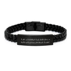 Unique Designer Gifts for Dad - Interlaced Leather Bracelet, Funny Quote 'I Am A Designer Dad. Just Like A Normal Dad Except Much Cooler.