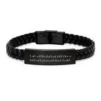 Funny Principal Dad Gifts, Interlaced Leather Bracelet for Graduation, 'I Am A Principal Dad. Just Like A Normal Dad Except Much Cooler.' from Men to Principal, Unique Graduation Gifts for Men
