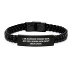 Unique Gifts from Mom to Interior Designer Daughter, I Am An Interior Designer Mom Funny Quote Interlaced Leather Bracelet for Women at Christmas Unique Gifts