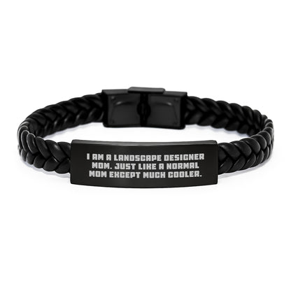 Landscape Designer Mom's Gift, Interlaced Leather Birthday Presents from Mom to Landscape Designer, Funny Quote Inside, Unique Gifts for Women Friends, Coworkers, and Family - Image 1