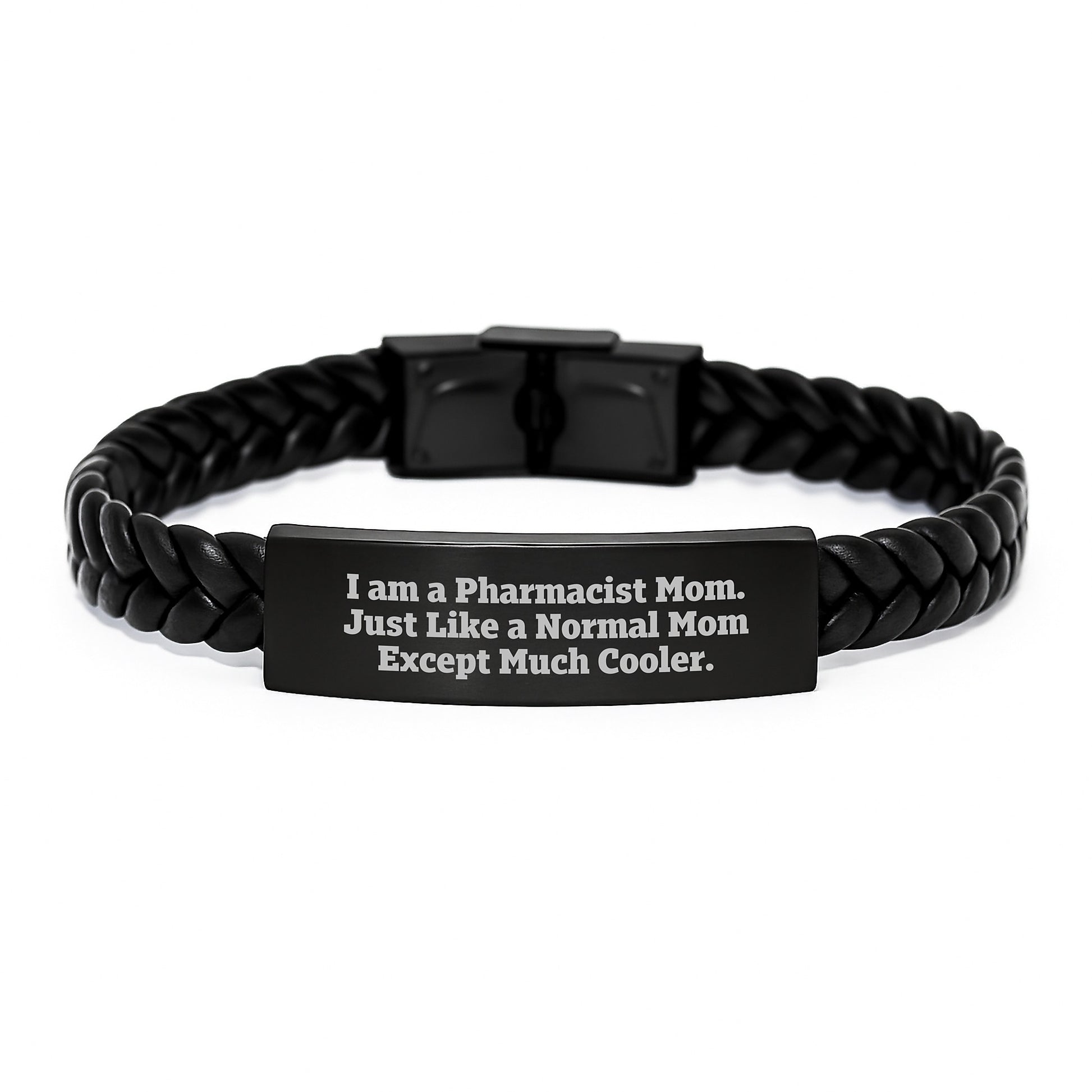 Pharmacist Gifts from Mom, Funny Interlaced Leather Bracelet for Graduation, Perfect for Women Pharmacist Friends - Image 1