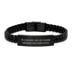 Funny Machinist Gifts from Friends - I'm A Machinist Interlaced Leather Bracelet for Graduation Unique Gifts - Stainless Steel PU Leather Machinist - Image 1