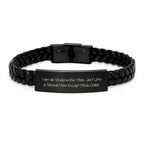 Underwriter Mom's Unique Interlaced Leather Graduation Gifts for Her, Funny Quote Inside - Gifts from Mom to Underwriter
