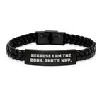 Funny Cook Gifts, Interlaced Leather Bracelet for Men, Funny Christmas Unique Gifts from Friends
