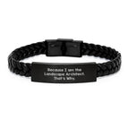 Landscape Architect Gifts, Funny Quote Interlaced Leather Bracelet, Gifts from Men to Landscape Architect Friends, Unique Graduation Gifts for Him