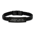 Funny Roofer Gifts for Men, Interlaced Leather Bracelet from Friends, Christmas Unique Presents - Because I Am The Roofer That's Why.