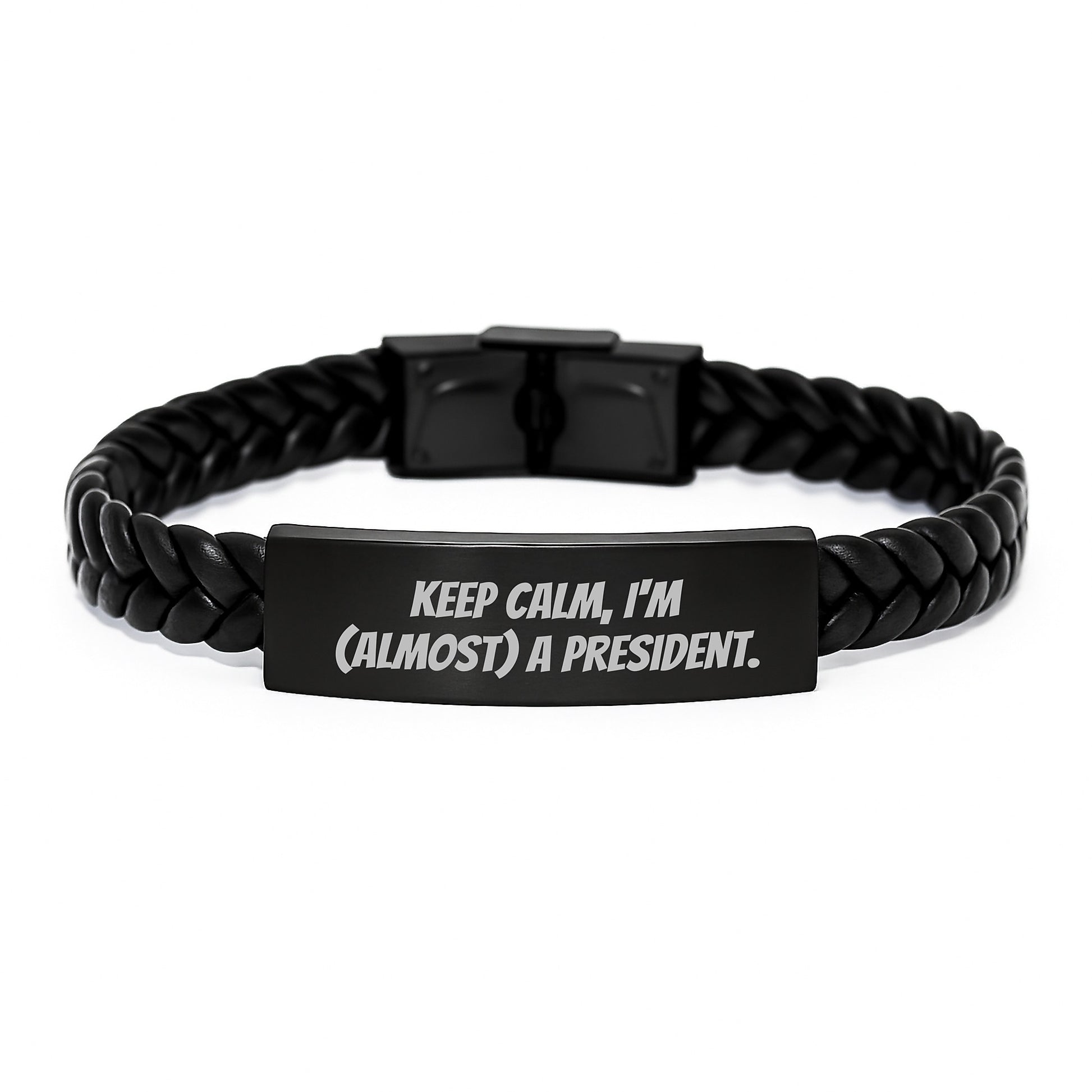 Funny President Interlaced Leather Bracelet Gift - Christmas Unique Gifts from Friends for Men - Image 1