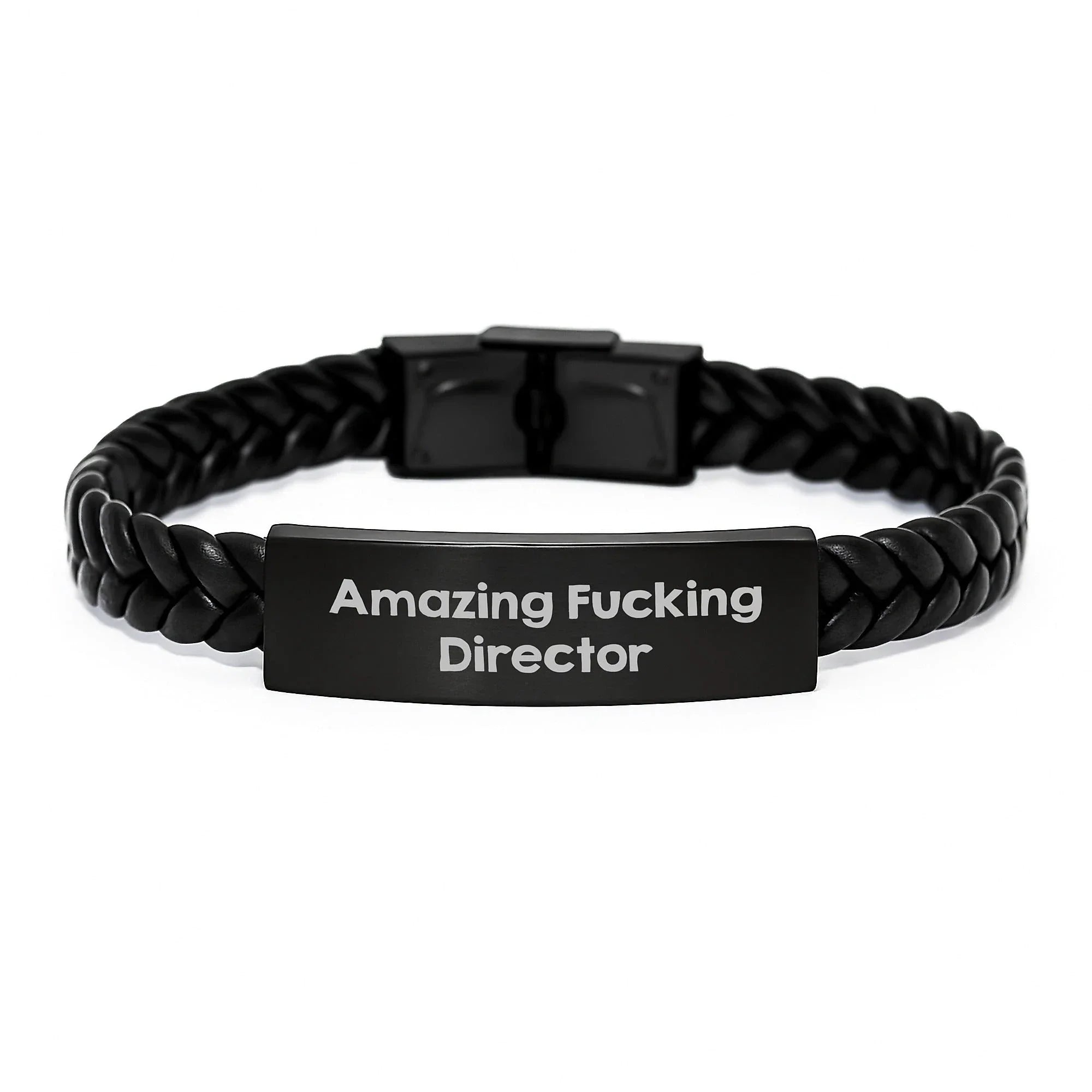 Funny Director Gifts Interlaced Leather Bracelet for Him from Men, Unique Graduation Accessories