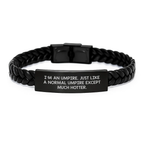 Umpire Novelty Interlaced Leather Bracelet for Friends Birthday Gift - Image 1