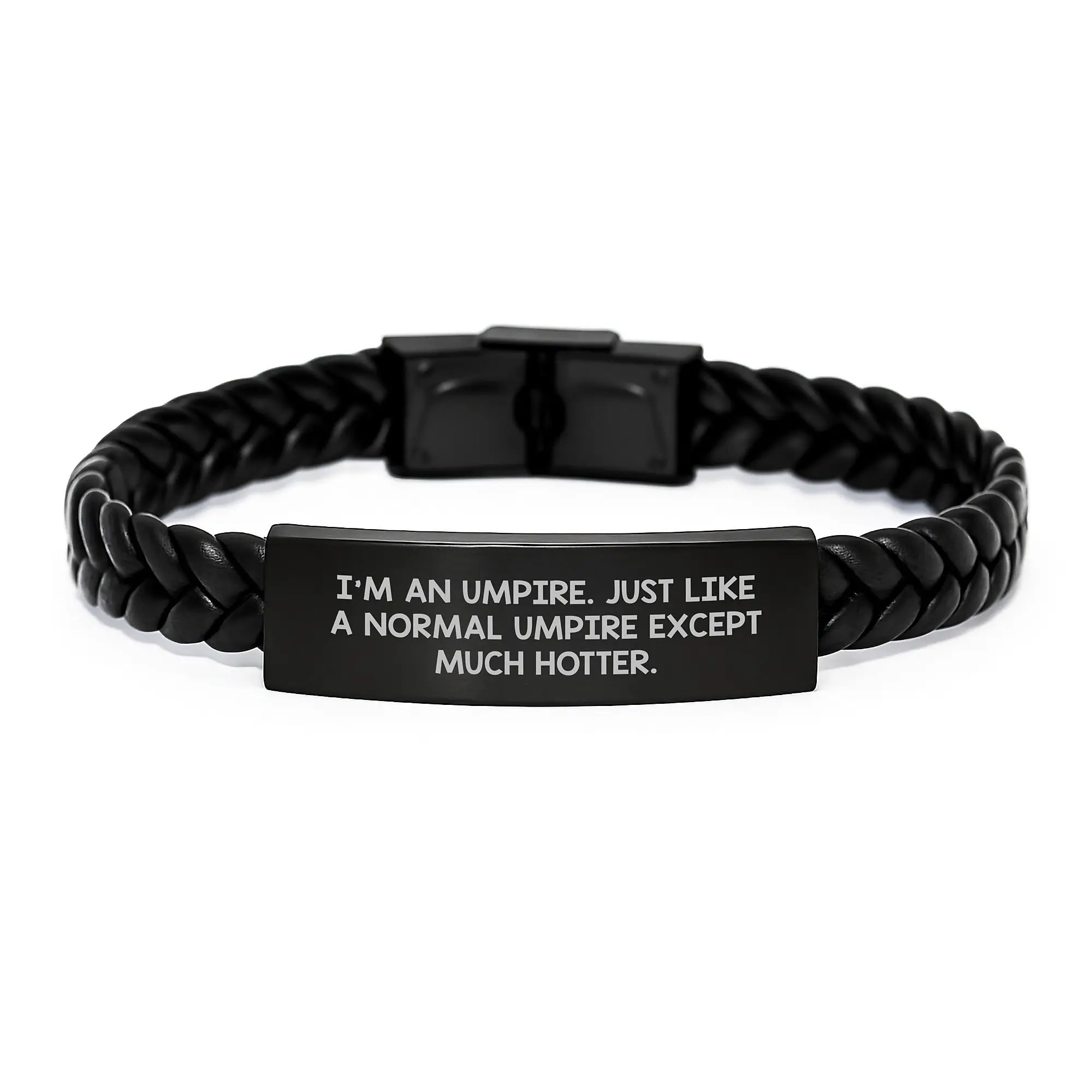 Umpire Novelty Interlaced Leather Bracelet for Friends Birthday Gift - Image 1
