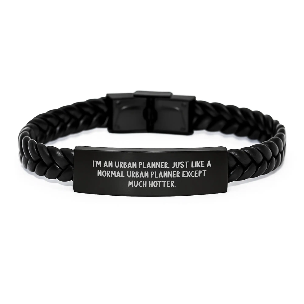 Gifts from Friends for Urban Planner Men Unique Interlaced Leather Bracelets - Graduation Unique Gifts - Image 1