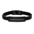 Funny Waitress Quotes Interlaced Leather Bracelet Gifts for Waitress Women Friends - Unique Christmas Unique Gifts from Men