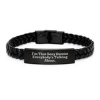 Sexy Dentist Gift for Men, I'm That Sexy Dentist Everybody's Talking About Unique Leather Bracelet, Christmas Unique Gifts for Dentists
