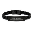 Sexy Florist Gifts for Men, Unique Interlaced Leather Bracelets for Florist Lovers from Friends, Personalized Christmas Unique Gifts