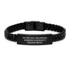Funny Mechanical Engineer Gifts for Men Christmas Unique Interlaced Leather Bracelet from Lover, Sexy Mechanical Engineer Everybody's Talking About, Mechanical Engineer Style