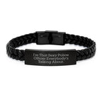 Sexy Police Officer Gifts - Funny Interlaced Leather Bracelet for Men Police Officer Christmas Unique Gifts from Friends