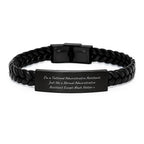 Tattooed Administrative Assistant Gifts - Funny Quote Interlaced Leather Bracelet for Administrative Assistant Graduation, Gifts from Coworkers, Friends, or Family