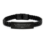 Funny Archeologist Gift, Interlaced Leather Bracelet for a Tattooed Archeologist Friend - Unique Christmas Unique Gifts from Men to Family