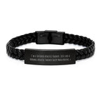 Funny Athletic Trainer Gifts for Men, Interlaced Leather Bracelet, Christmas Unique Presents from Friends to Family