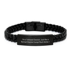 Funny Chemist Gifts for Men Interlaced Leather Bracelet from Friends, Hotter than Normal Chemist Gifts for Christmas Unique Present