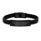 Funny Court Reporter Gifts for Men - Interlaced Leather Bracelet from Friends, Unique Christmas Unique Gifts for Court Reporters