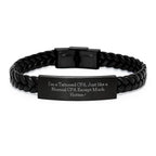 CPA Gifts from Friends,Gifts for Men,Interlaced Leather Bracelet with Funny Quote, Birthday Unique Gifts from Men, Gifts for CPA
