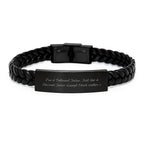 Sailor Gifts for Men - Funny 'I'm A Tattooed Sailor' Interlaced Leather Bracelet, Birthday Present from Friends or Family, Unique Accessory for Sailor Lovers