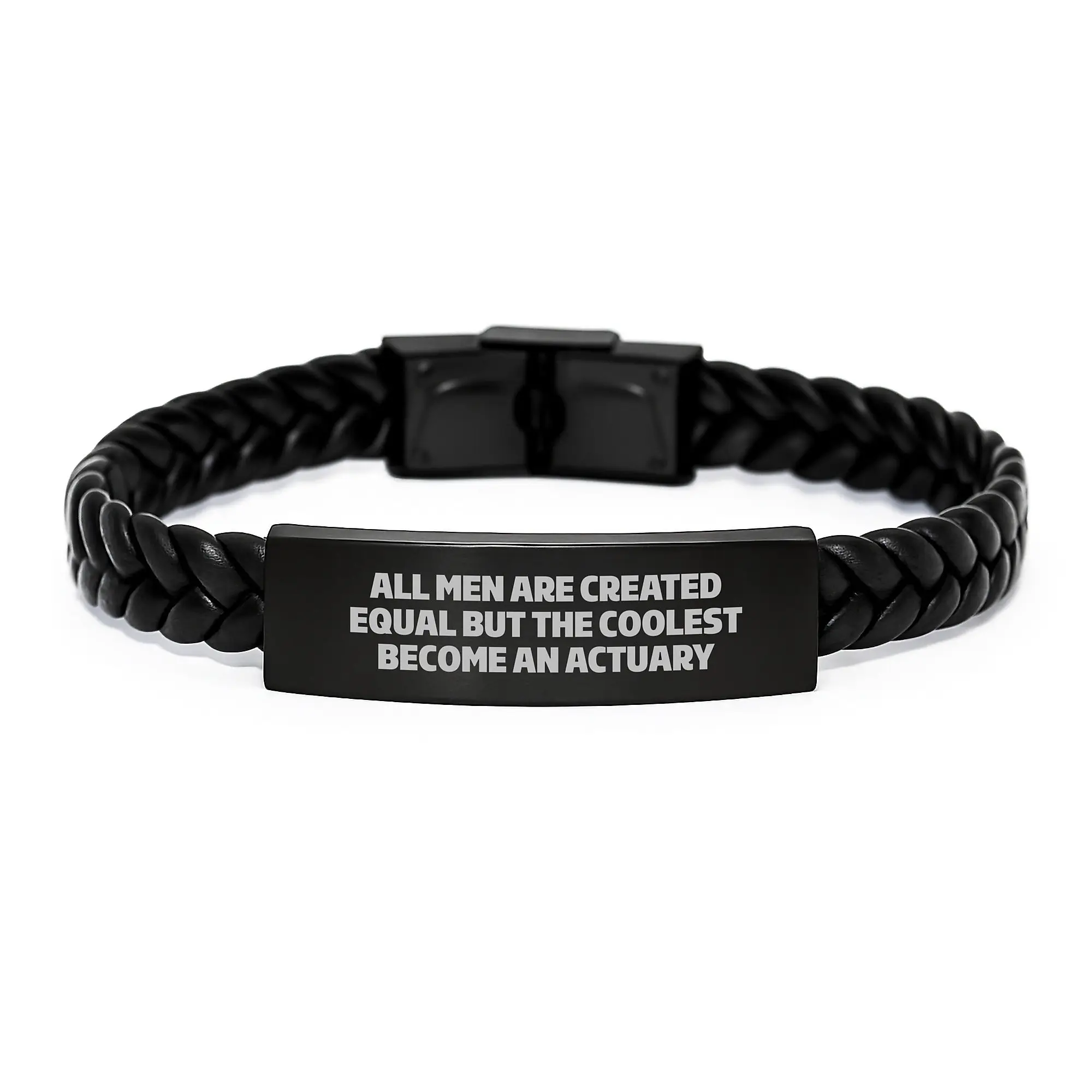 Funny Actuary Quote Interlaced Leather Bracelet, Gifts from Men, Actuary Gifts for Dad on Father's Day Unique - Image 1