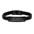 Ocicat Lovers' Delight, Funny Quote Interlaced Leather Bracelet Gifts from Friends for Birthday