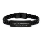 Funny Georgia Quotes Interlaced Leather Bracelet, Gifts from Friends to Georgia, Perfect Graduation Unique Gifts for Georgia Men, Women, Friends and Family