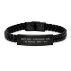 Funny President Quote Interlaced Leather Bracelet Gifts from Friends for President Men