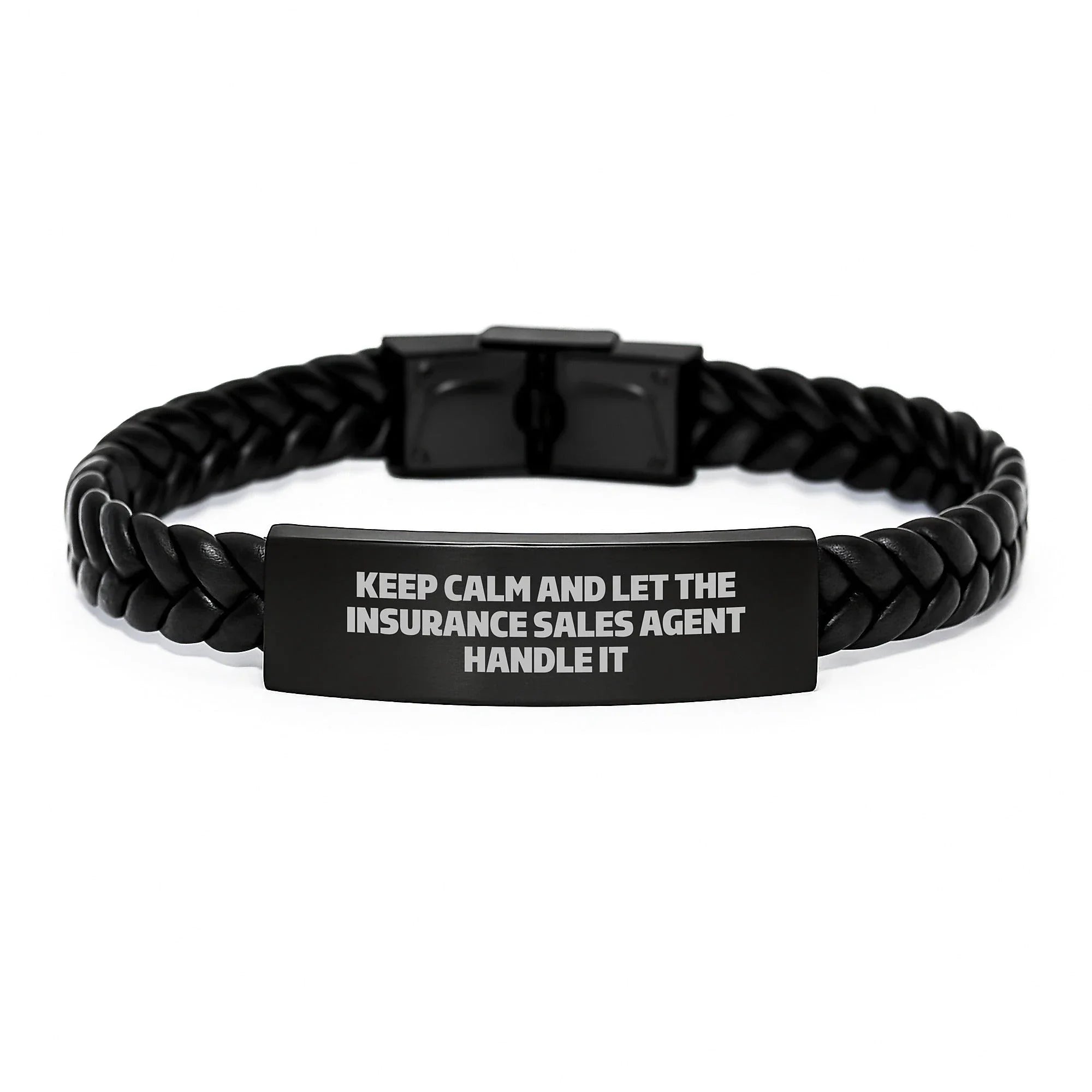 Insurance Sales Agent Gifts from Friends - Funny Interlaced Leather Bracelet - Christmas Unique Gifts for Insurance Sales Agent Men